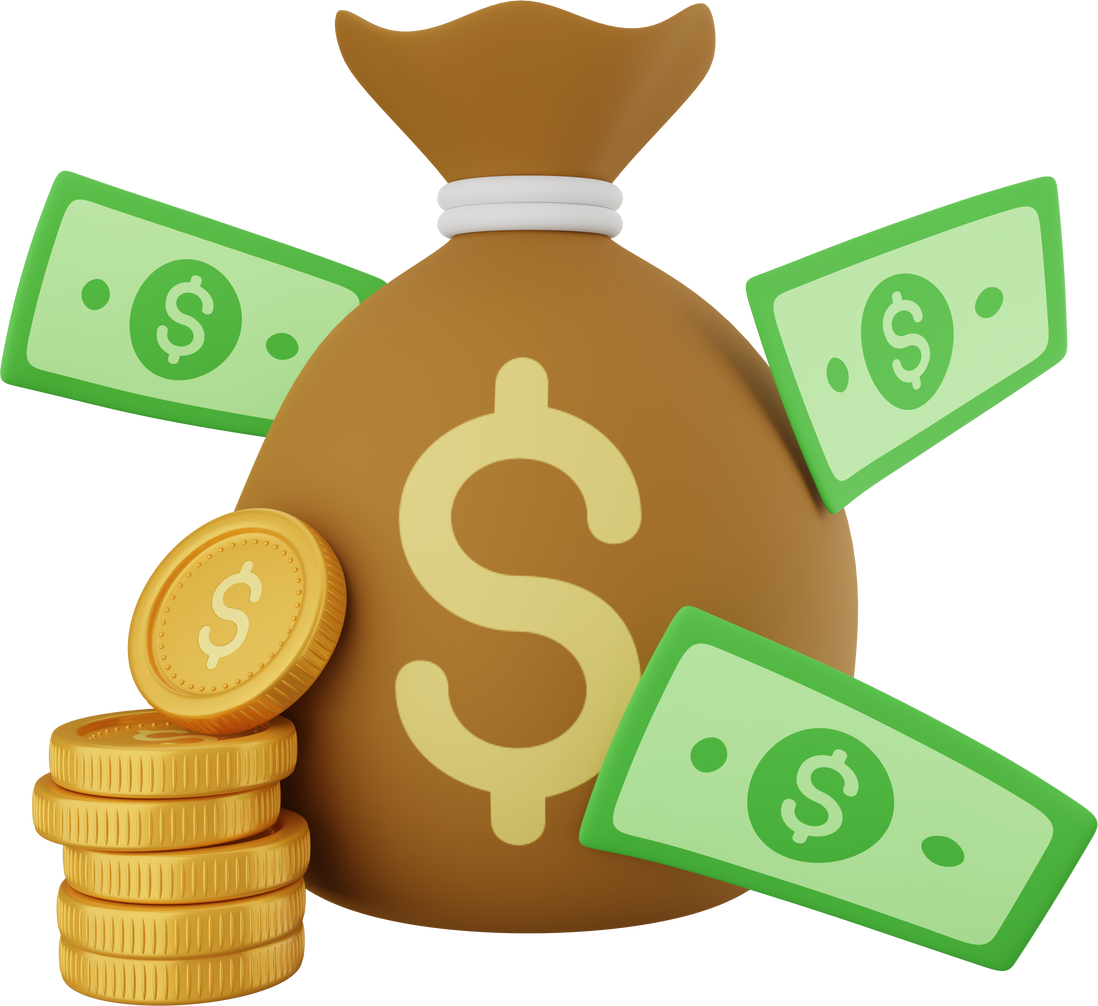 money bag 3d illustration